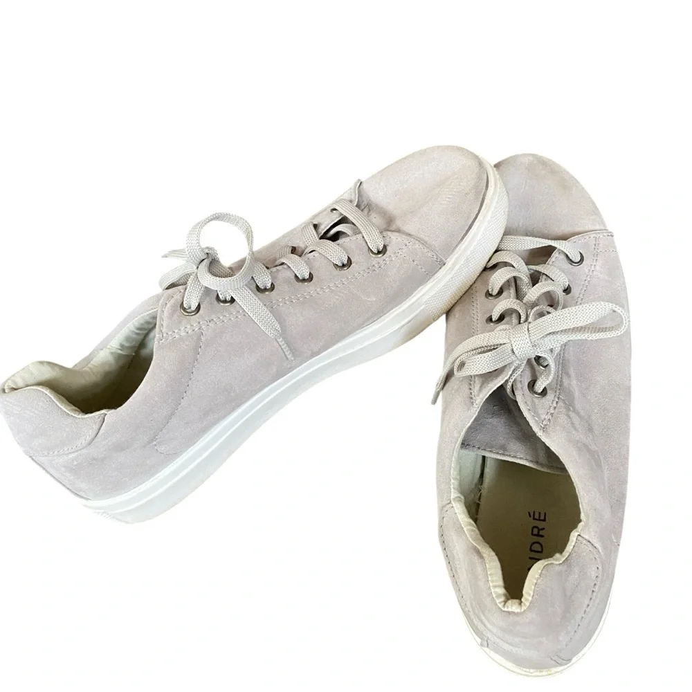 ANDRE Gray Suede Sneakers Lace-Up EU40 Made In Italy